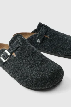 Clearance boohooMAN Felt Mule black
