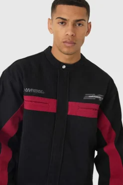 New boohoo Moto Embroidered black