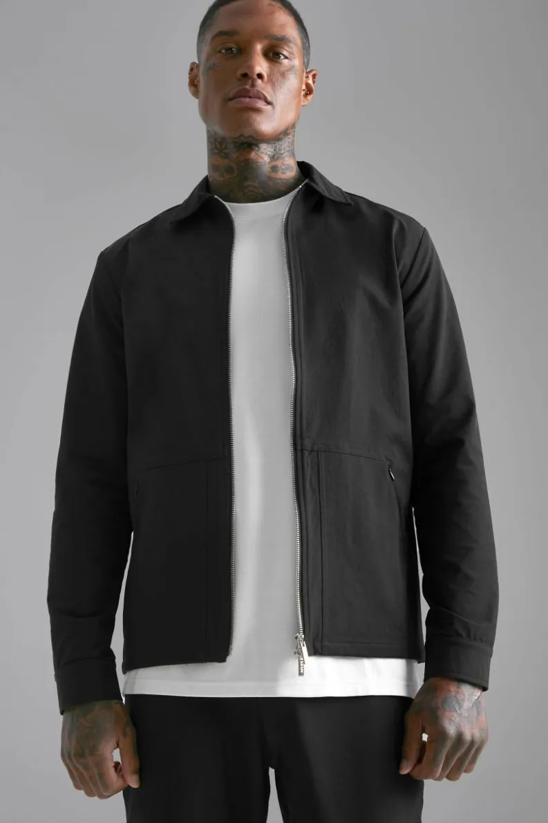 Discount boohoo Nylon Technical Jacket and Trouser Set black