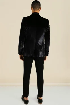 Cheap boohoo Skinny Velour Party Suit black