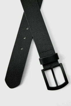 Clearance boohooMAN Textured Belt black