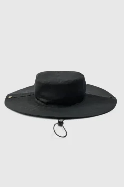 New boohooMAN BM Wide Brim Bucket Hat In black