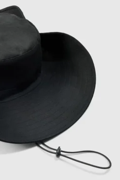 New boohooMAN BM Wide Brim Bucket Hat In black