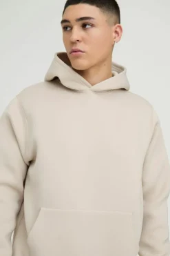 Sale boohooMAN Bonded Scuba Hooded Tracksuit stone