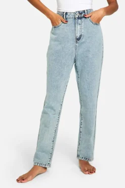 Best Sale boohoo Basics High Waisted Slim Fit Jeans light blue