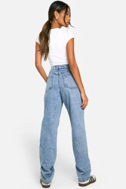 Best Sale boohoo Basics Straight Leg Jeans in light blue