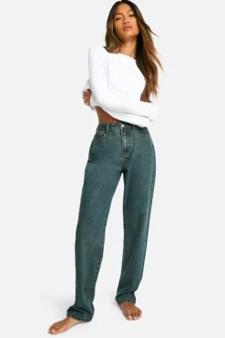 Hot boohoo Basics Straight Leg Jeans vintage wash