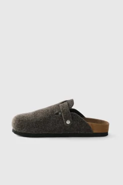 Outlet boohooMAN Felt Mule brown