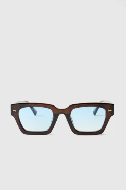 Best Sale boohooMAN Square Sunglasses brown