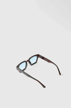 Best Sale boohooMAN Square Sunglasses brown