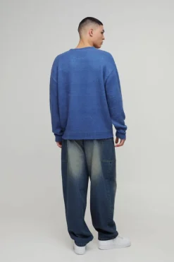 New boohooMAN Cargo Pocket Skate Jeans mid wash