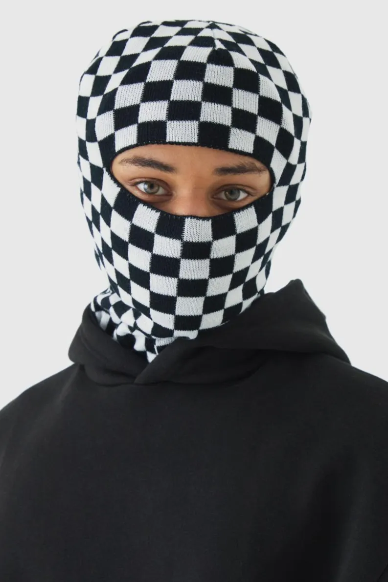 Clearance boohooMAN Checkered Face Covering black