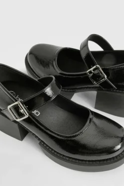 Cheap boohoo Chunky Heeled Mary Janes black