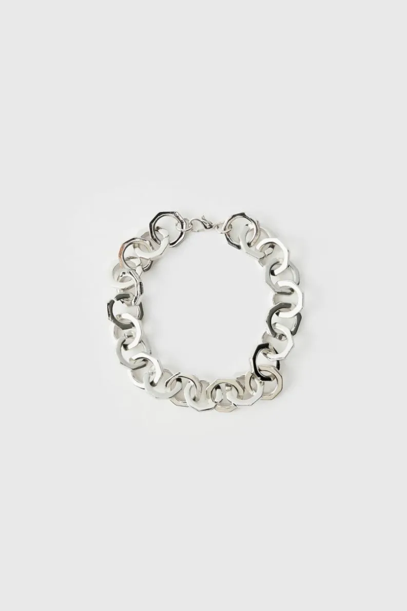 Flash Sale boohooMAN Chunky Metal Bracelet In silver