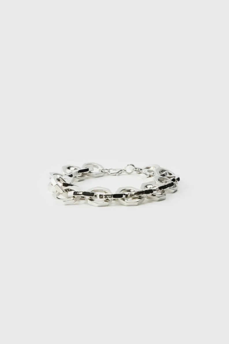 Flash Sale boohooMAN Chunky Metal Bracelet In silver
