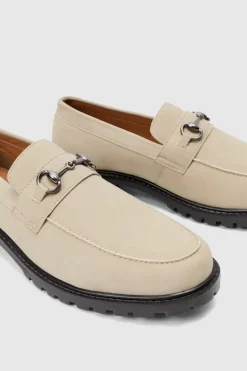 Fashion boohooMAN Chunky Snaffle Loafer In taupe
