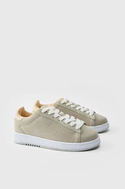 Hot boohooMAN Chunky Trainer In Stone grey