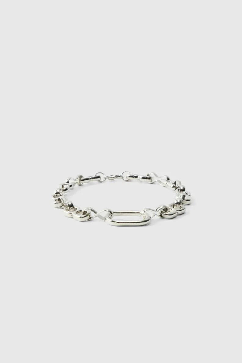 Outlet boohooMAN Circle Hardware Bracelet silver