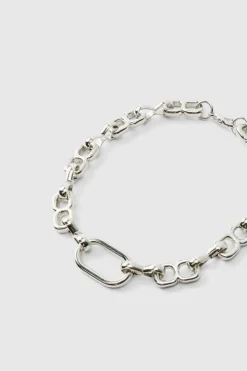 Outlet boohooMAN Circle Hardware Bracelet silver