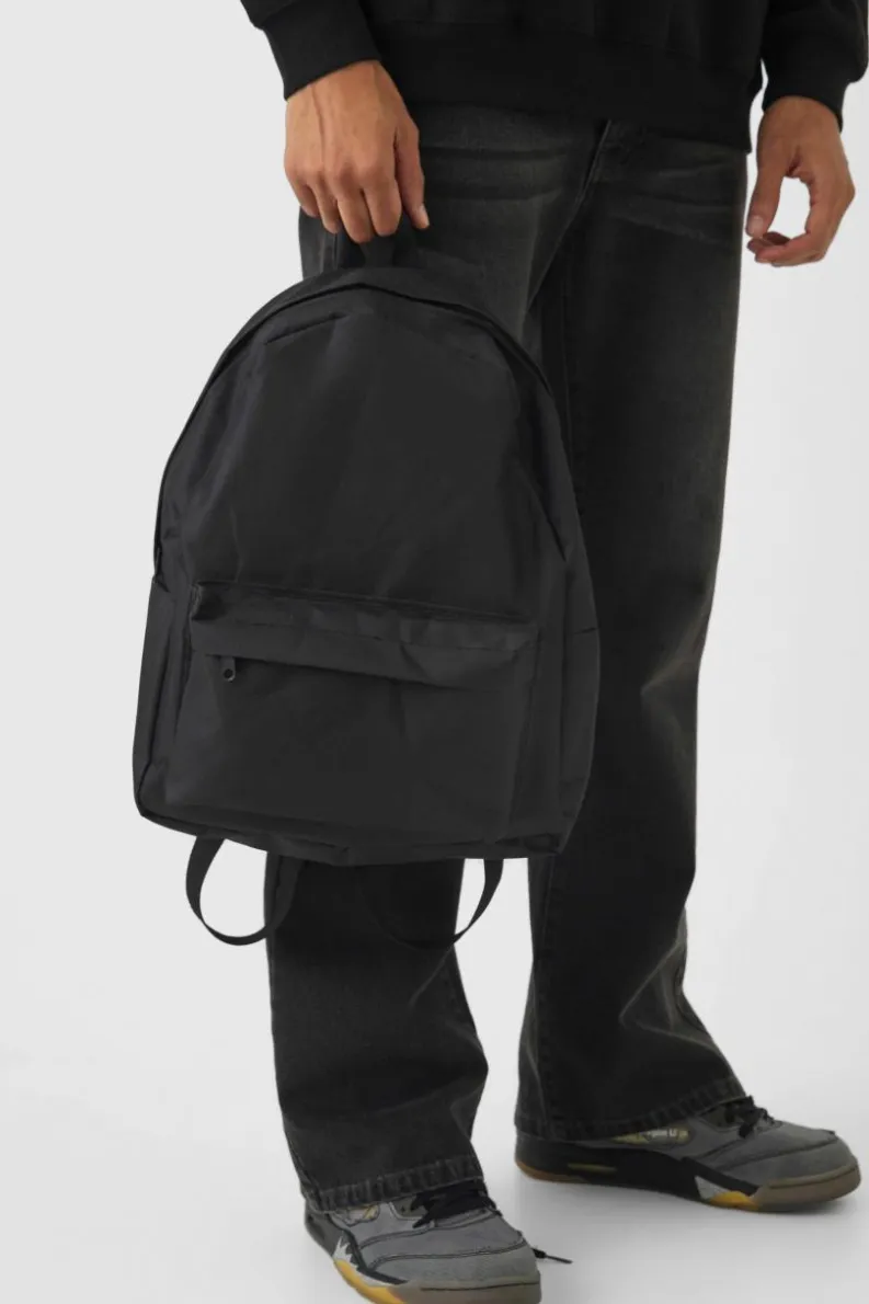 New boohooMAN Classic Rucksack In black