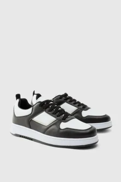 Outlet boohooMAN Contrast Chunky Trainers In black