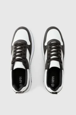 Outlet boohooMAN Contrast Chunky Trainers In black