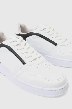 Cheap boohooMAN Contrast Panel Chunky Trainers In black