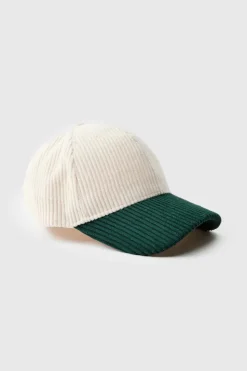 Cheap boohooMAN Cord Colour Block Cap ecru