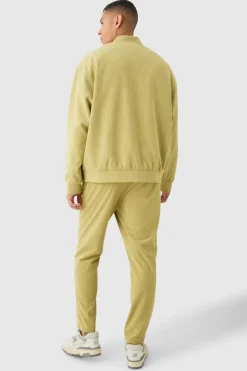 Flash Sale boohoo Corduroy Oversized Bomber Smart Set chartreuse