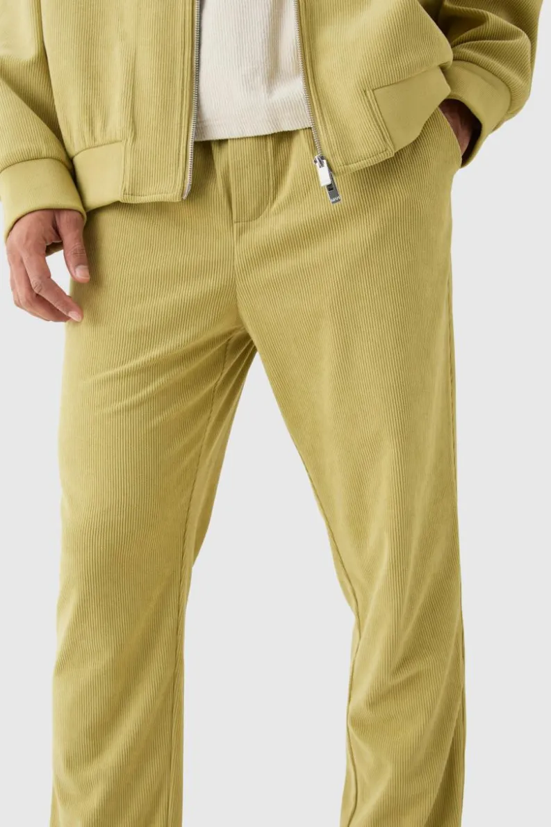 Flash Sale boohoo Corduroy Oversized Bomber Smart Set chartreuse