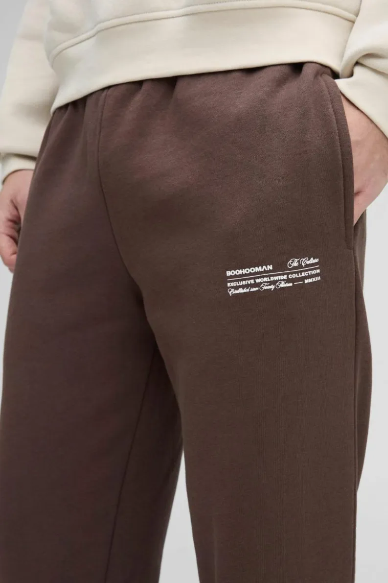 Best Sale boohooMAN Core Fit Man Joggers brown