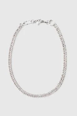 Discount boohooMAN Cuban Chain Jean Chain silver