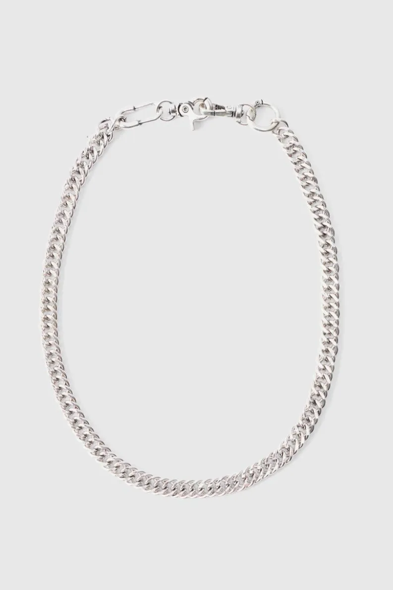 Discount boohooMAN Cuban Chain Jean Chain silver