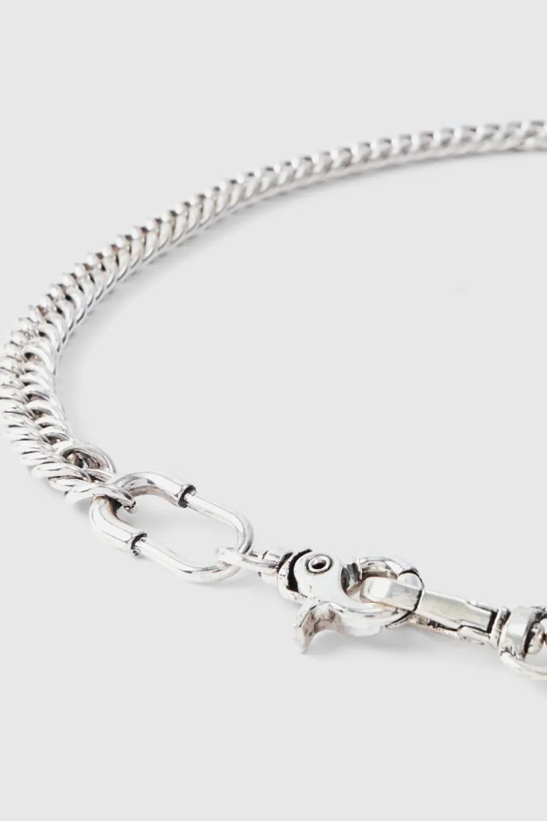 Discount boohooMAN Cuban Chain Jean Chain silver