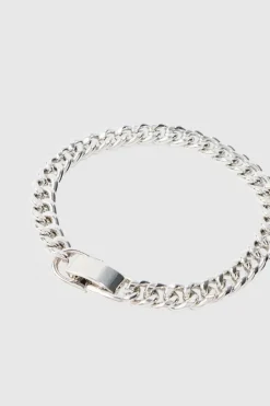 Clearance boohooMAN Cuban Chunky Chain Bracelet In silver