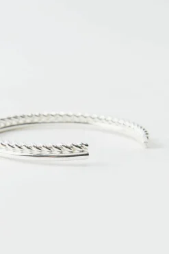 Sale boohooMAN Cuff Layered Bracelet silver