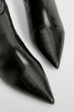 Flash Sale boohoo Curved Stiletto Knee High Boots black