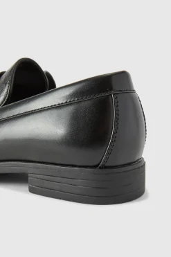 Sale boohooMAN Debossed Snaffle Loafer black