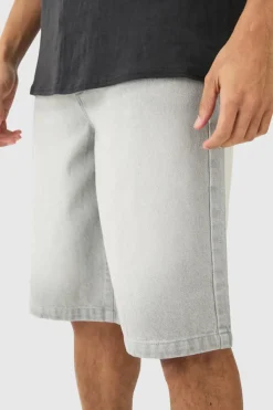Best boohooMAN Denim Jorts In light grey