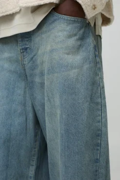 Outlet boohooMAN Denim Parachute Jean antique blue