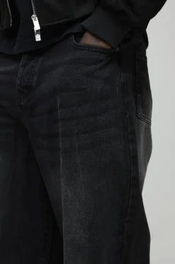Flash Sale boohooMAN Denim Parachute Jean washed black