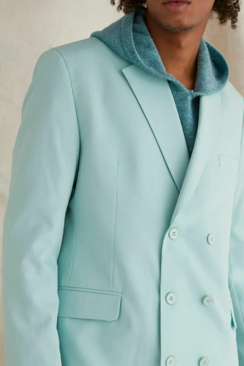 Best Sale boohooMAN Double Breasted Oversized Blazer blue