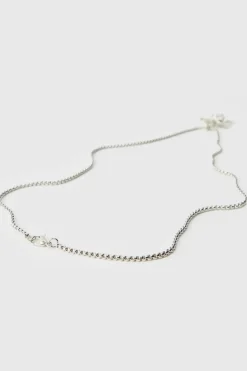 Fashion boohooMAN Double Cross Necklace silver