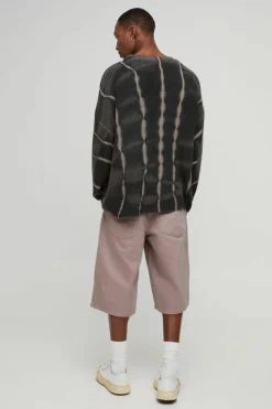 Cheap boohooMAN Drawcord Longline Seam Detail Jorts taupe