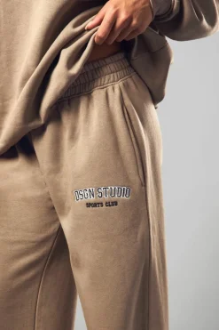 Cheap boohoo Dsgn Studio Applique Straight Leg Jogger stone