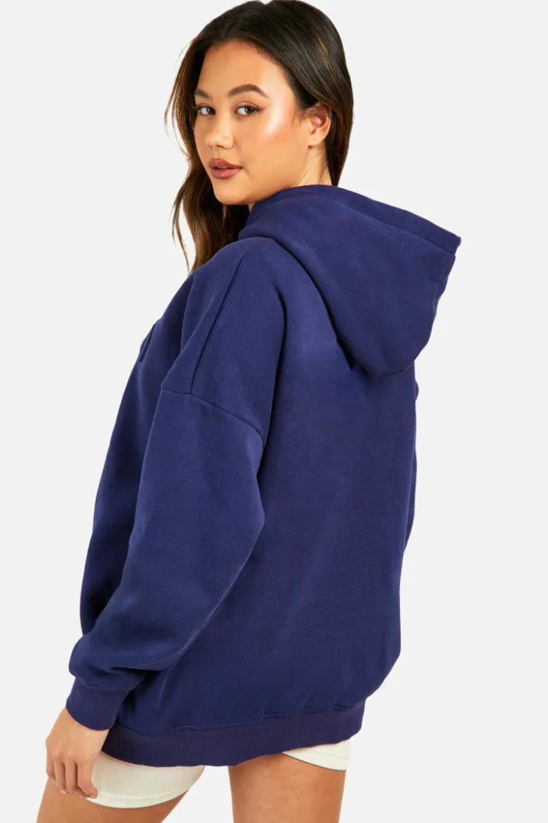 Cheap boohoo Dsgn Studio Embossed Oversized Hoodie navy