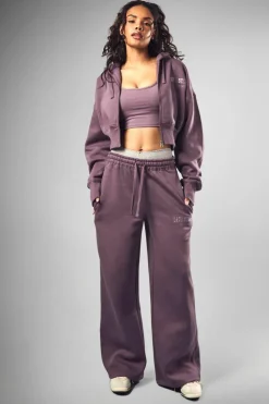 Clearance boohoo Dsgn Studio Sports Applique Straight Leg Jogger grape