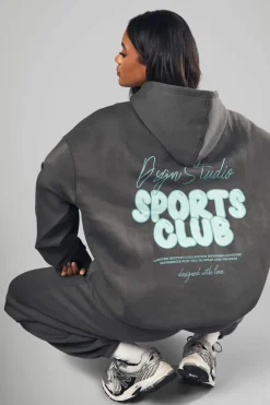 Best boohoo Dsgn Studio Sports Bubble Slogan Tracksuit Set stone
