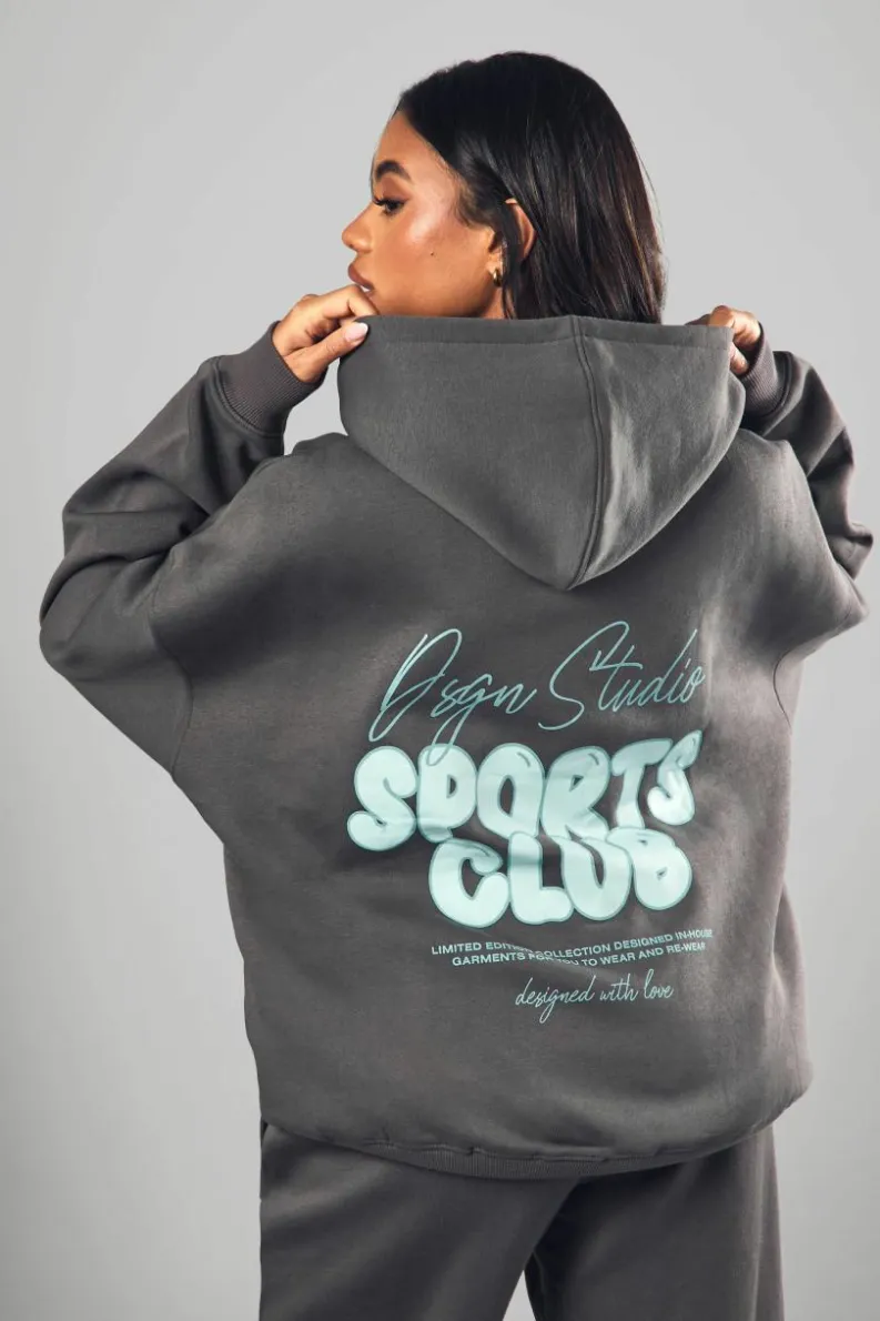 Best boohoo Dsgn Studio Sports Bubble Slogan Tracksuit Set stone