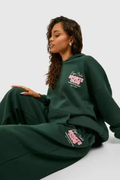 Outlet boohoo Dsgn Studio Sports Bubble Slogan Tracksuit Set ash grey